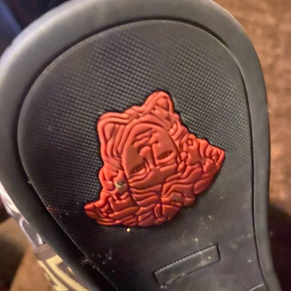 Versace Black and White Floral Sneakers - Picture 12 of 16